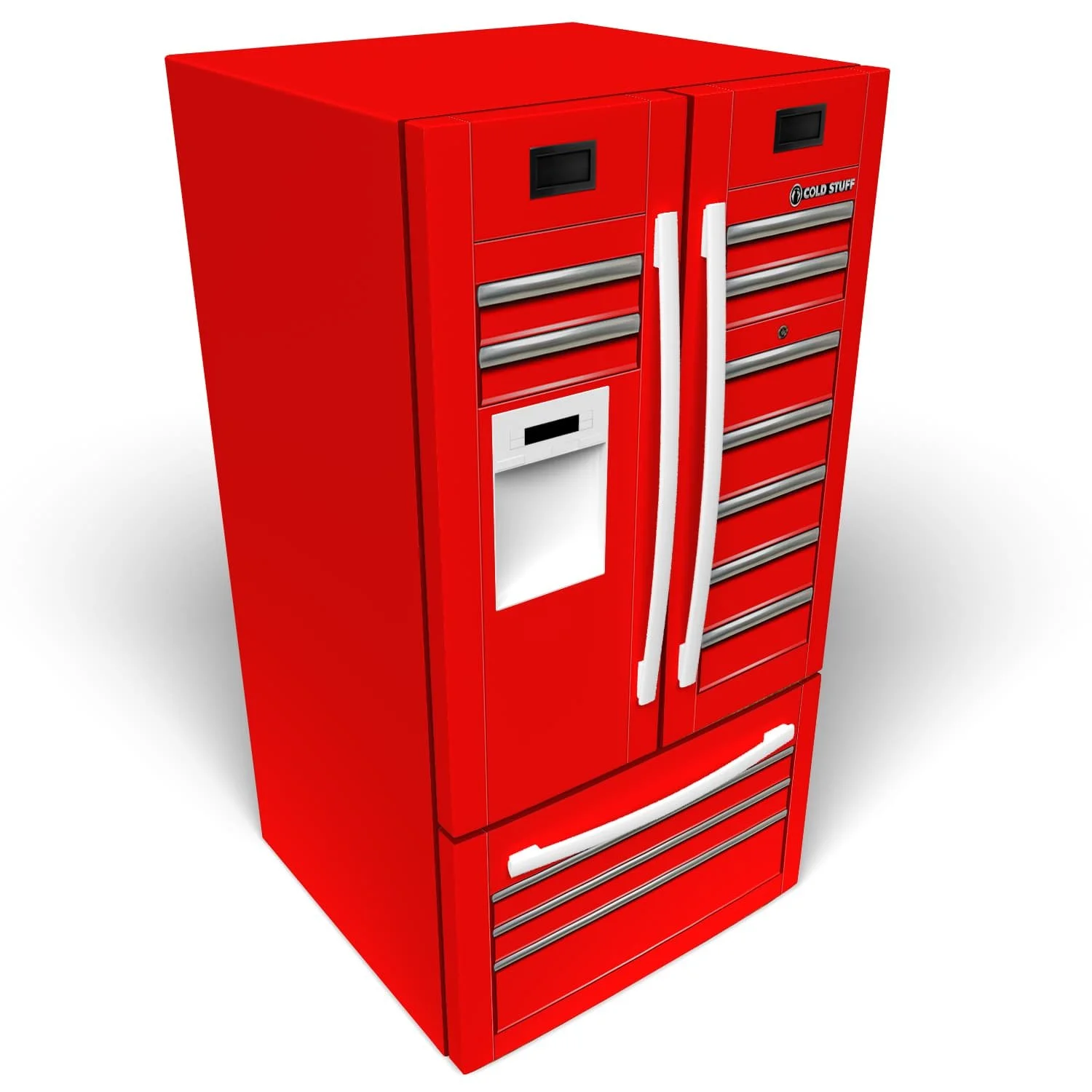 Red Tool Box Refrigerator Wrap